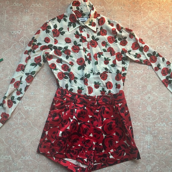 Moschino Rose jumpsuit 30 year anniversary edition